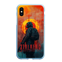 Чехол iPhone XS Max матовый Stalker 2 poster art, цвет: 3D-голубой