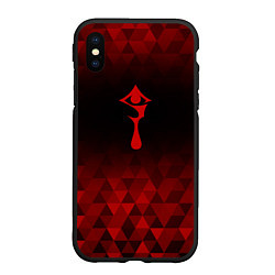 Чехол iPhone XS Max матовый Hellsing red poly, цвет: 3D-черный