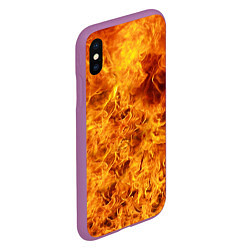 Чехол iPhone XS Max матовый Весь в огне, цвет: 3D-фиолетовый — фото 2