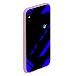 Чехол iPhone XS Max матовый BMW blue geometry, цвет: 3D-розовый — фото 2