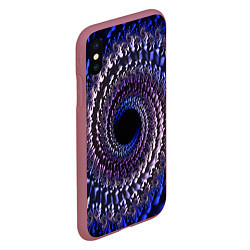 Чехол iPhone XS Max матовый Оптический стиль узор, цвет: 3D-малиновый — фото 2