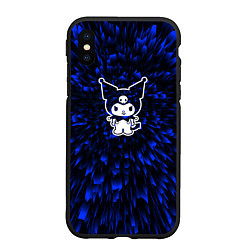 Чехол iPhone XS Max матовый Kuromi blue energy, цвет: 3D-черный