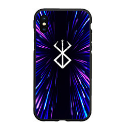 Чехол iPhone XS Max матовый Berserk neon energy, цвет: 3D-черный