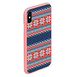 Чехол iPhone XS Max матовый Knitted Pattern, цвет: 3D-баблгам — фото 2