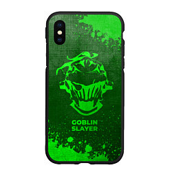 Чехол iPhone XS Max матовый Goblin Slayer - green gradient, цвет: 3D-черный