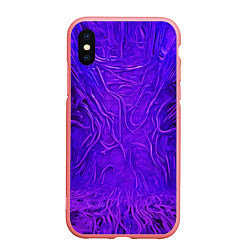 Чехол iPhone XS Max матовый Фиолетовый симбионт, цвет: 3D-баблгам