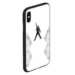 Чехол iPhone XS Max матовый Queen white poly, цвет: 3D-черный — фото 2