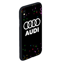 Чехол iPhone XS Max матовый Audi конфети, цвет: 3D-черный — фото 2