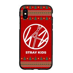 Чехол iPhone XS Max матовый Stray Kids new year, цвет: 3D-черный