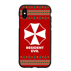 Чехол iPhone XS Max матовый Resident Evil new year, цвет: 3D-черный