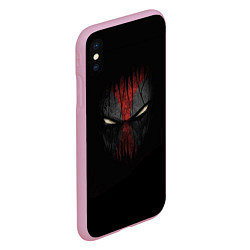 Чехол iPhone XS Max матовый Darkness Deadpool, цвет: 3D-розовый — фото 2