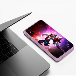 Чехол iPhone XS Max матовый Эпический Луффи в Новый Год - Ван Пис, цвет: 3D-сиреневый — фото 2