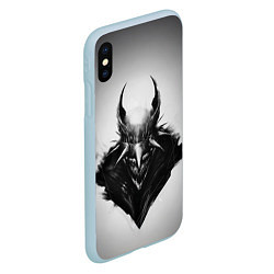 Чехол iPhone XS Max матовый Batman who laughs, цвет: 3D-голубой — фото 2