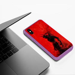 Чехол iPhone XS Max матовый Evil Batman, цвет: 3D-фиолетовый — фото 2