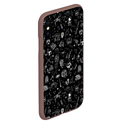 Чехол iPhone XS Max матовый Звездные войны паттерн, цвет: 3D-коричневый — фото 2