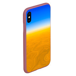 Чехол iPhone XS Max матовый Пустыня абстракция, цвет: 3D-малиновый — фото 2