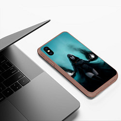 Чехол iPhone XS Max матовый Raven young justice, цвет: 3D-коричневый — фото 2