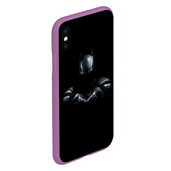 Чехол iPhone XS Max матовый Batman in the dark, цвет: 3D-фиолетовый — фото 2