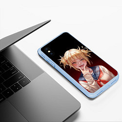 Чехол iPhone XS Max матовый Himiko Toga league of villains, цвет: 3D-голубой — фото 2