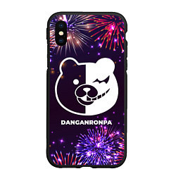 Чехол iPhone XS Max матовый Праздничный Danganronpa, цвет: 3D-черный