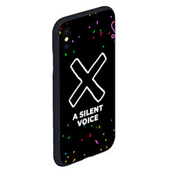 Чехол iPhone XS Max матовый A Silent Voice конфети, цвет: 3D-черный — фото 2