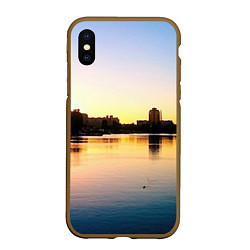 Чехол iPhone XS Max матовый Шкиперская гавань в Санкт-Петербурге, цвет: 3D-коричневый