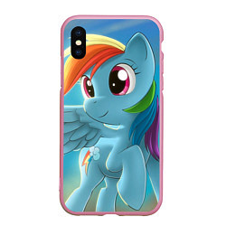 Чехол iPhone XS Max матовый My littlle pony, цвет: 3D-розовый