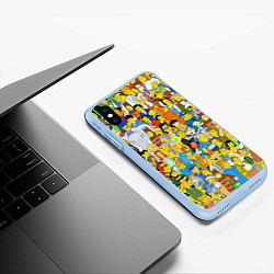 Чехол iPhone XS Max матовый Simpsons Stories, цвет: 3D-голубой — фото 2