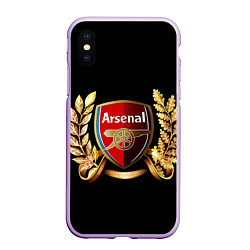 Чехол iPhone XS Max матовый Arsenal, цвет: 3D-сиреневый