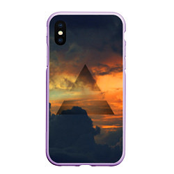 Чехол iPhone XS Max матовый 30 seconds to mars, цвет: 3D-сиреневый