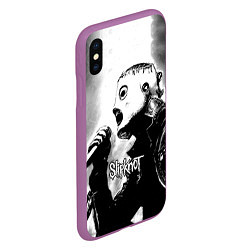 Чехол iPhone XS Max матовый Slipknot, цвет: 3D-фиолетовый — фото 2