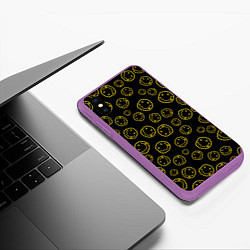 Чехол iPhone XS Max матовый Nirvana Pattern, цвет: 3D-фиолетовый — фото 2