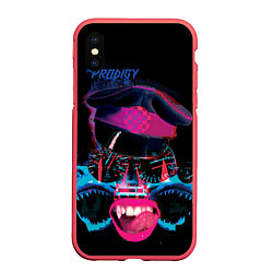 Чехол iPhone XS Max матовый The Prodigy, цвет: 3D-красный