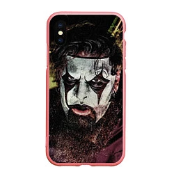 Чехол iPhone XS Max матовый Slipknot Face, цвет: 3D-баблгам