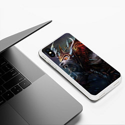 Чехол iPhone XS Max матовый Ursa Rage, цвет: 3D-белый — фото 2