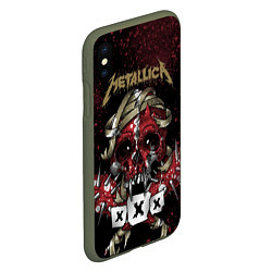 Чехол iPhone XS Max матовый Metallica: XXX, цвет: 3D-темно-зеленый — фото 2