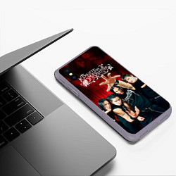 Чехол iPhone XS Max матовый Bullet for my valentine цвета 3D-серый — фото 2