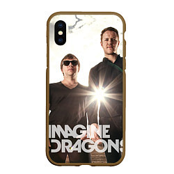 Чехол iPhone XS Max матовый Imagine Dragons, цвет: 3D-коричневый