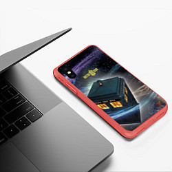 Чехол iPhone XS Max матовый Police Box, цвет: 3D-красный — фото 2