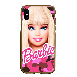 Чехол iPhone XS Max матовый Барби, цвет: 3D-коричневый
