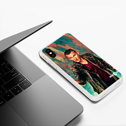 Чехол iPhone XS Max матовый Доктор кто, цвет: 3D-белый — фото 2