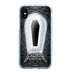 Чехол iPhone XS Max матовый Metallica: Death Magnetic, цвет: 3D-голубой