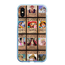 Чехол iPhone XS Max матовый One Piece, цвет: 3D-голубой