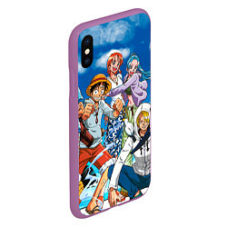 Чехол iPhone XS Max матовый One Piece, цвет: 3D-фиолетовый — фото 2