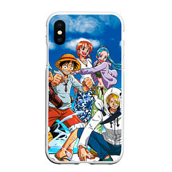 Чехол iPhone XS Max матовый One Piece, цвет: 3D-белый