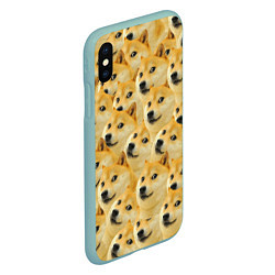 Чехол iPhone XS Max матовый Doge, цвет: 3D-мятный — фото 2