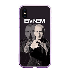 Чехол iPhone XS Max матовый Eminem: You, цвет: 3D-сиреневый