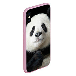 Чехол iPhone XS Max матовый Взгляд пандочки, цвет: 3D-розовый — фото 2