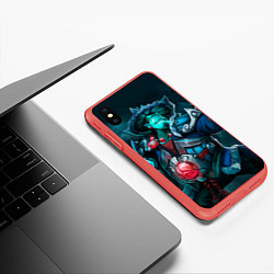 Чехол iPhone XS Max матовый Storm Spirit, цвет: 3D-красный — фото 2