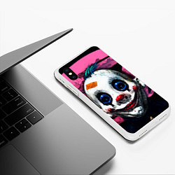 Чехол iPhone XS Max матовый Клоун, цвет: 3D-белый — фото 2